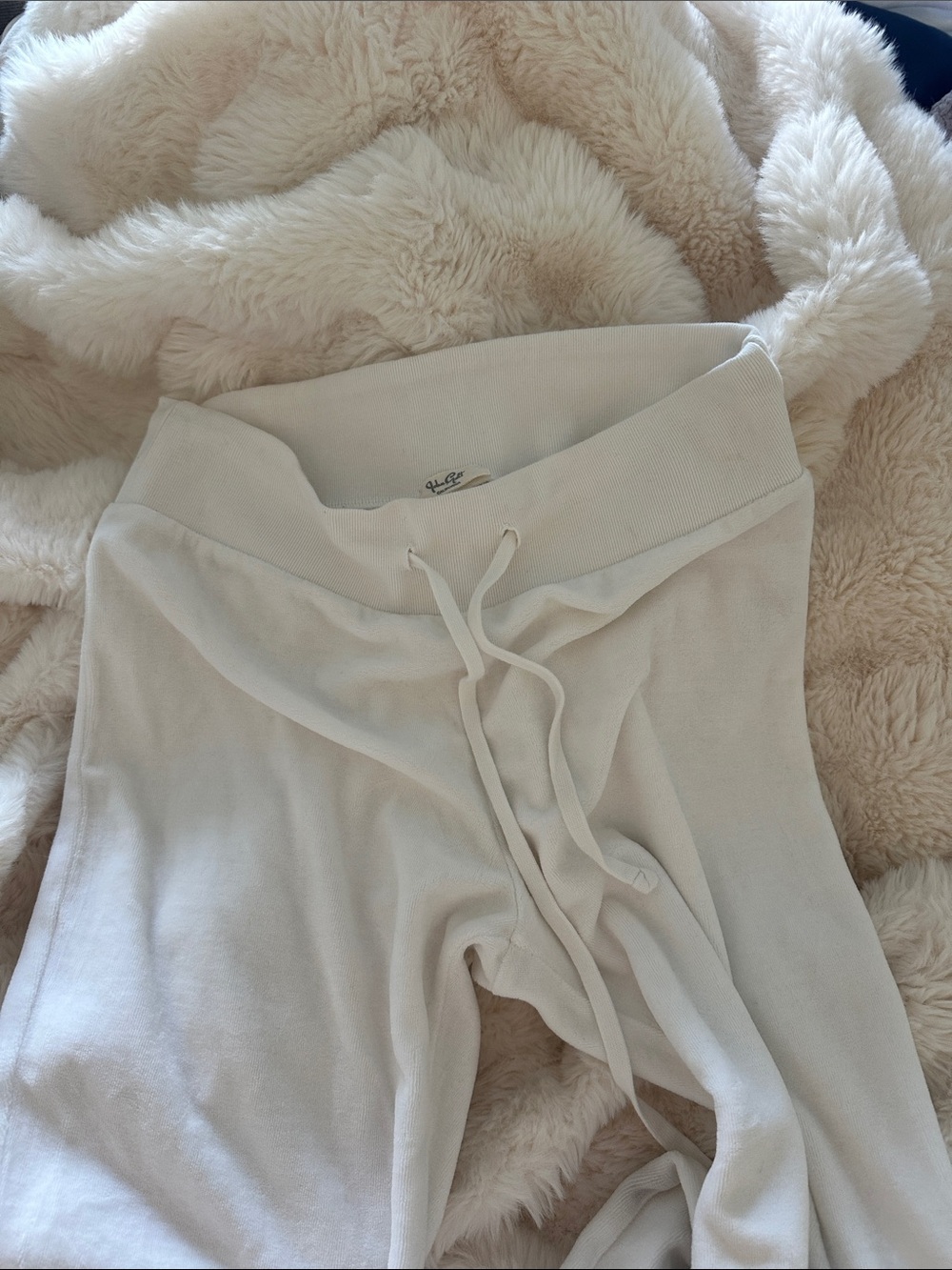 J.Galt White Terry Cloth Pants